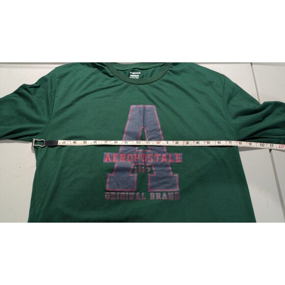 Men'S Aeropostale Green long sleeve t shirt Size Medium - Picture 3 of 5